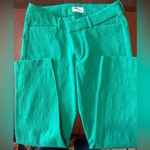 Old Navy Green Embossed Straight-Leg Pants